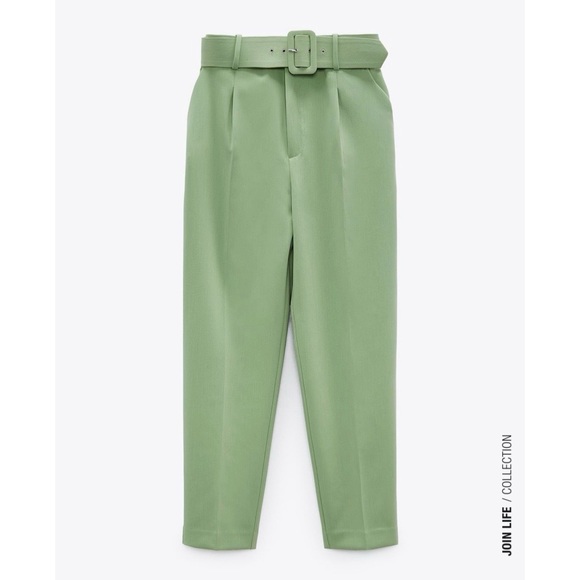 Zara high waisted belted pants - Picture 6 of 8